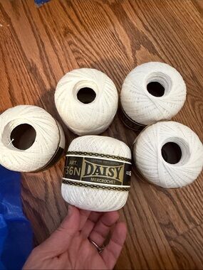 DAISY Mercrochet mercerized cotton crochet thread - yarn  ** bundle of 5 **
